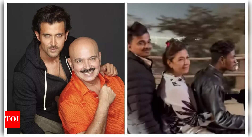 Pinkie Roshan shares video of her FIRST-ever bike ride; Hrithik Roshan, Rakesh Roshan REACT - WATCH