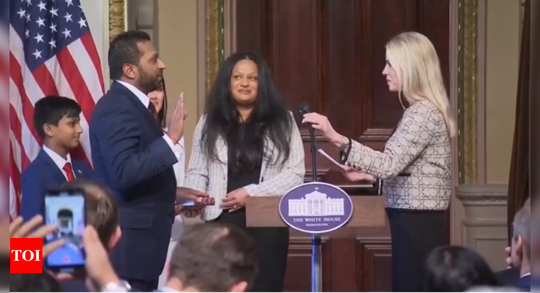 Watch: Indian-origin Kash Patel takes oath on Bhagavad Gita as FBI director