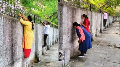 Viral photo: 'Anxious' parents scale school wall in Chennai during CBSE Class 10 exam