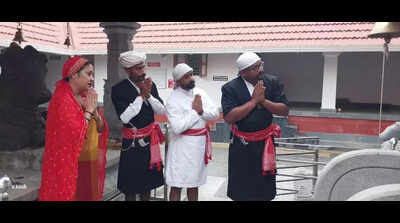 Kodava devotees visit temple in traditional attire