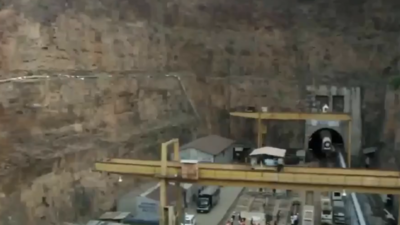 Watch: Rescue operation underway for 8 workers trapped in Telangana’s Srisailam tunnel collapse