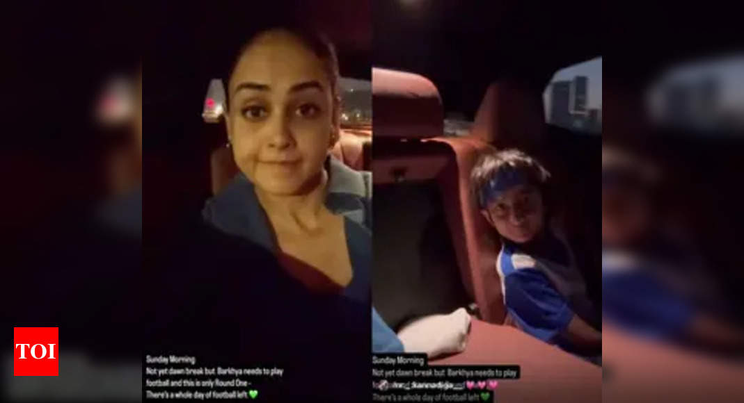 Genelia shares a glimpse of what her early Sunday morning looks like