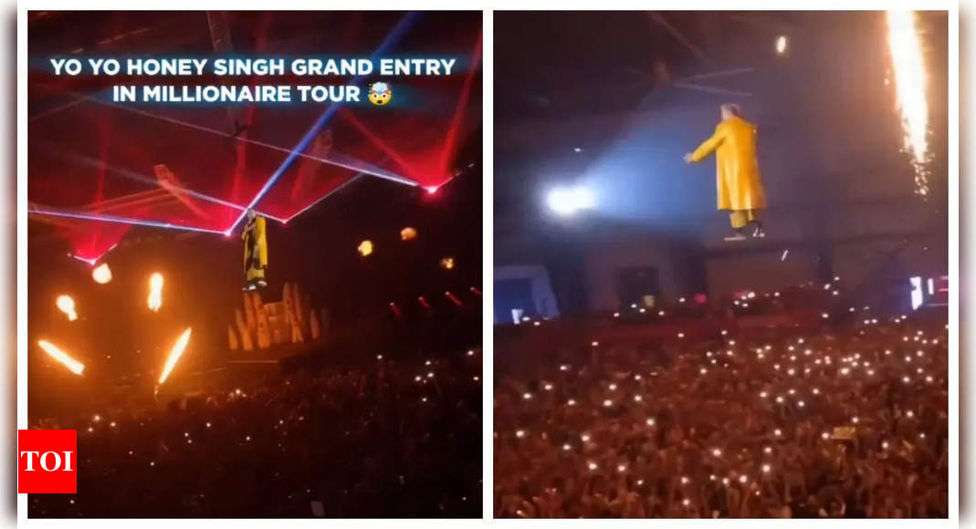 Yo Yo Honey Singh levitates on-stage for grand entry at Millionaire Tour - WATCH