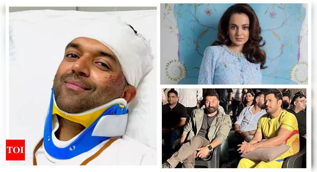 Guru Randhawa gets injured on set, Kangana Ranaut on Ben Affleck-Jennifer Lopez divorce, Sunny Deol, MS Dhoni watch India VS Pak match: Top 5 news | – The Times of India