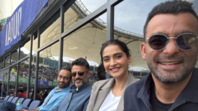 Sonam Kapoor and Anand Ahuja attend India vs Pakistan clash at Champions Trophy 2025 in Dubai