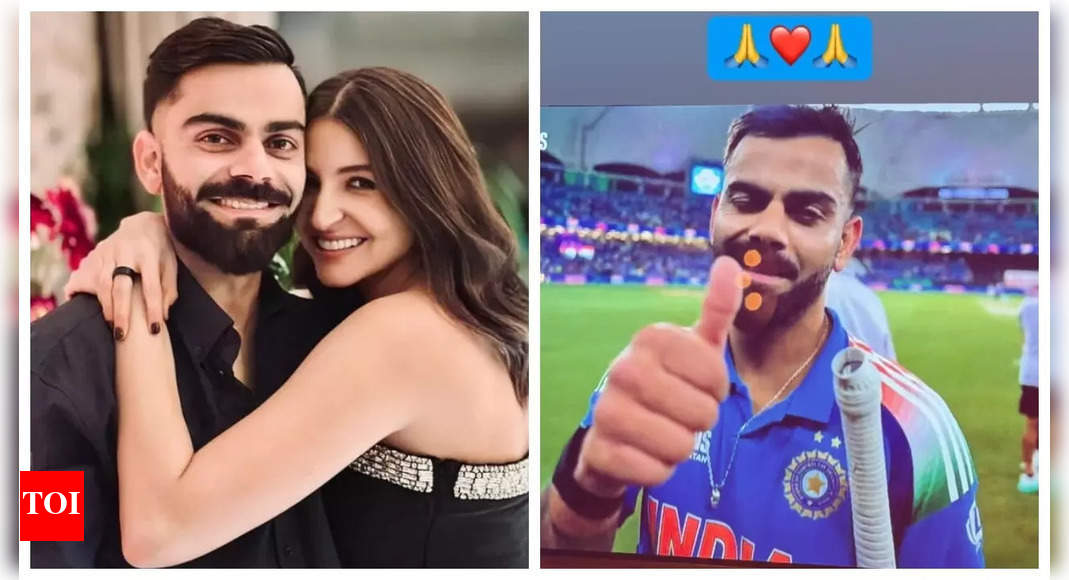 Anushka Sharma is one proud wife as she showers love on husband Virat Kohli after India wins against Pakistan in Champions Trophy – See post | – The Times of India