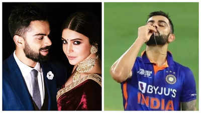 Anushka Sharma's darling husband Virat Kohli kisses his wedding ring after scoring a winning century against Pakistan