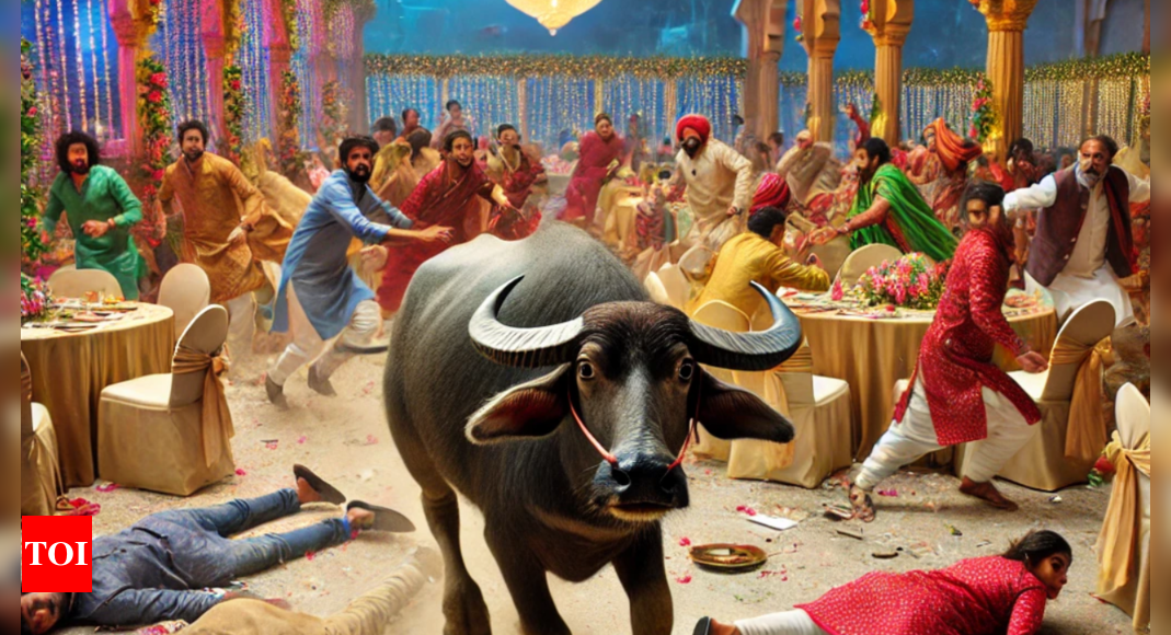 Buffalo crashes into wedding in Gujarat, 2 injured