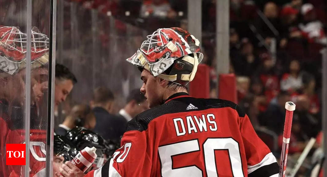 New Jersey Devils Nico Daws recorded his first NHL shutout with 29 saves in a 5-0 victory over the Nashville Predators