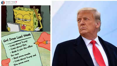 Donald Trump uses Spongebob meme to mock federal workers after outcry over Musk’s email