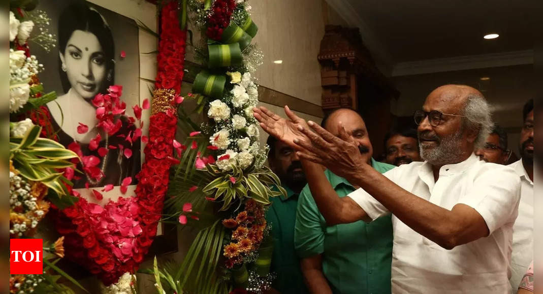 Rajinikanth pays heartfelt tribute to Jayalalithaa on her 74th birth anniversary; Says, 'I was supposed to act in a film with Jayalalithaa'