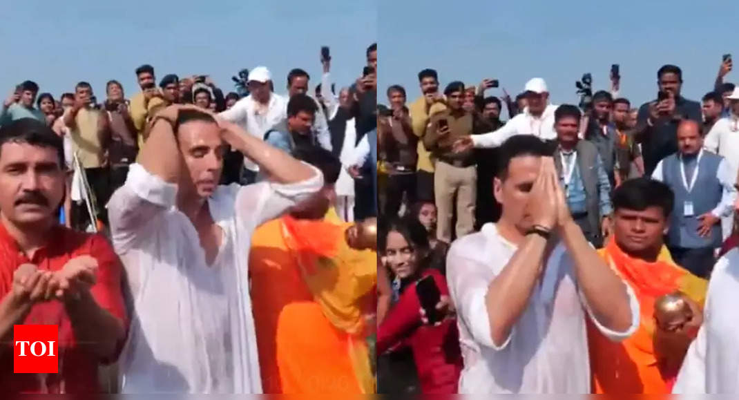 Akshay Kumar takes holy dip at Maha Kumbh Mela, praises arrangements: All big people are coming