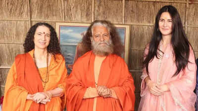 Katrina Kaif meets Swami Chidanand Saraswati in Prayagraj amid Mahakumbh preparations