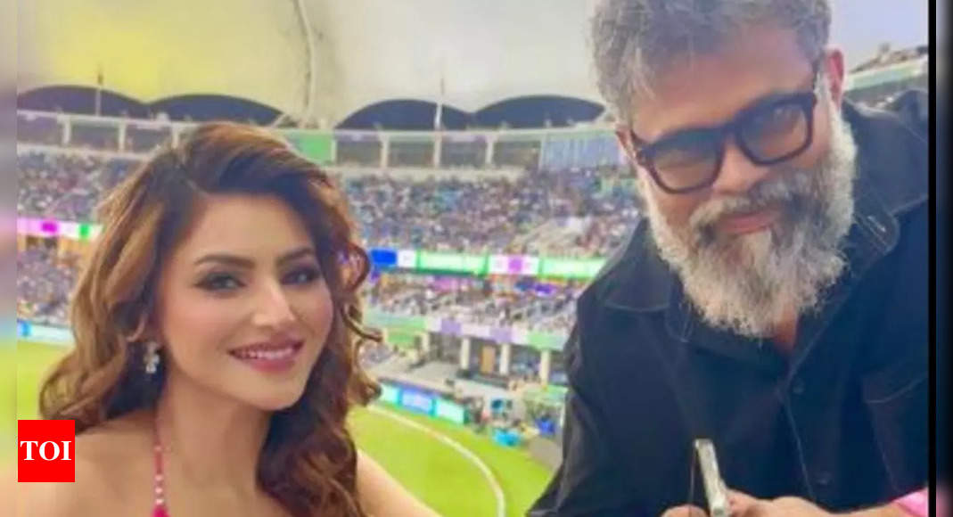 Urvashi Rautela’s viral interaction with Sukumar at the India vs Pakistan Match sparks collaboration buzz