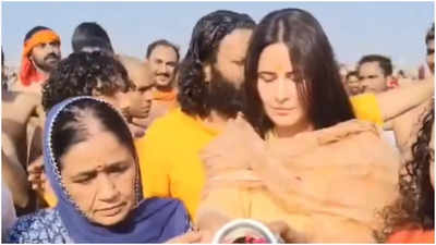 Katrina Kaif seeks blessings with 'sasu maa' at Maha Kumbh Mela with a holy dip