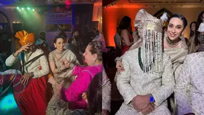 Karisma Kapoor shakes a leg with mother Babita at cousin Aadar Jain’s baraat; shares inside pics with Kareena Kapoor Khan and Reema Jain