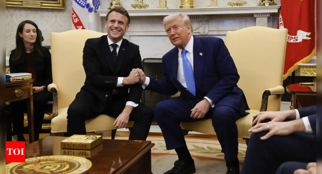 ‘Hugs, handshakes and Ukraine tension’: Donald Trump, Emmanuel Macron rekindle bromance at White House – The Times of India