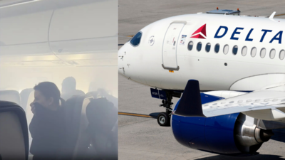 Watch: Delta flight makes emergency landing in Atlanta, passengers evacuated as smoke fills cabin