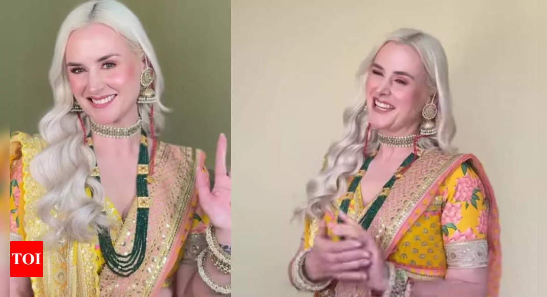 'Looks like ice princess': American bride stuns in Kashmiri Pandit bridal look