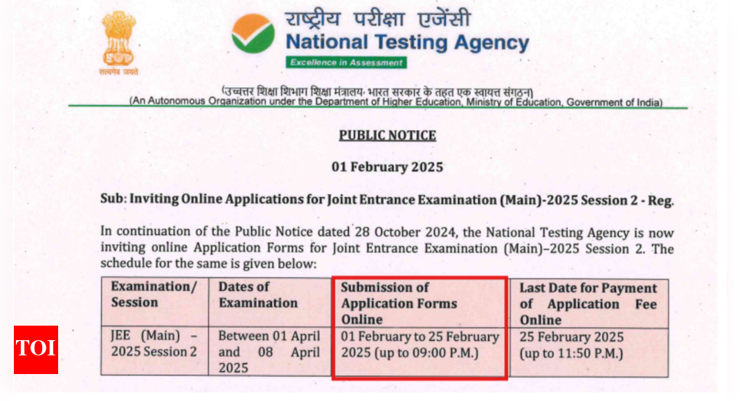 JEE Mains 2025 session 2 registration ends today: Check direct link ...