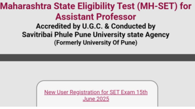 MH SET 2025 registration process begins at setexam.unipune.ac.in: Check direct link here