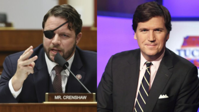 Dan Crenshaw caught in hot mic 'seriously' threatening Tucker Carlson: 'I will kill him'