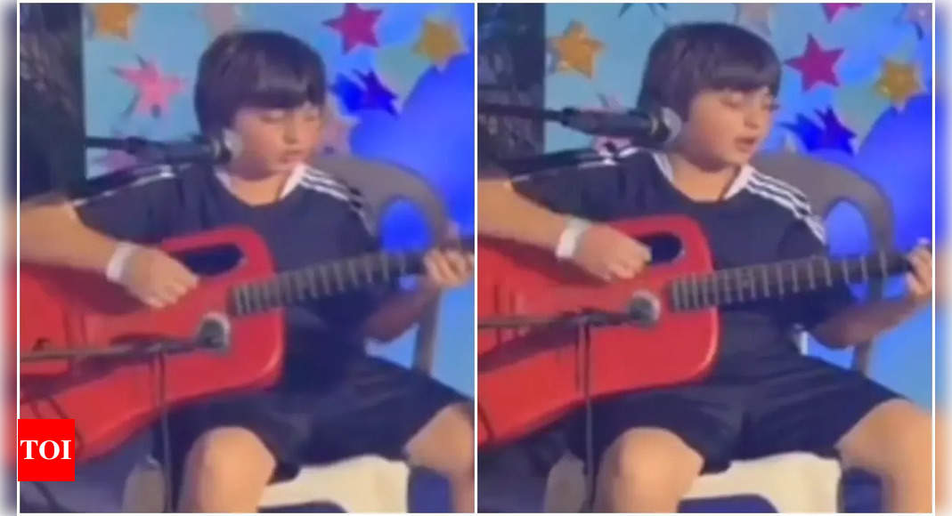 Shah Rukh Khan's son AbRam Khan steals hearts as he sings and plays Lady Gaga and Bruno Mars' 'Die With A Smile' on guitar: Watch video