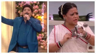 Laughter Chefs 2: Sudesh Lehri enters dressed as Udit Narayan; Bharti Singh jokes about his kiss controversy 'Mask do mask, Udit ji aa gaye hai'