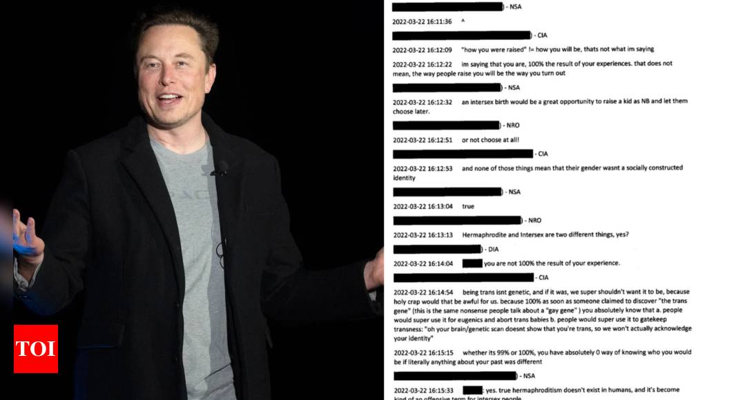 Elon Musk reacts to leaked chat alleging NSA, CIA officials discussed raising intersex babies as non-binary