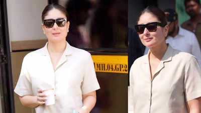 Kareena Kapoor Khan returns to work after attack on Saif Ali Khan, serves summer fashion goals in beige co-ord set - WATCH VIDEO