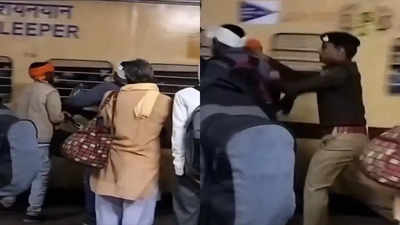 Watch: Cop's instant reaction goes viral on catching man throwing water at train passengers