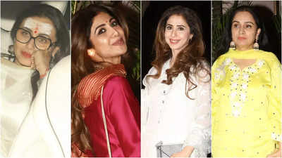 Rani Mukerji, Urmila Matondkar, Padmini Kolhapure, Shilpa Shetty and other celebs attend Maha Shivratri puja at Anil Kapoor's residence