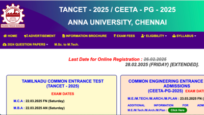 Anna University extends TANCET, CEETA-PG 2025 deadline: Direct links to apply here