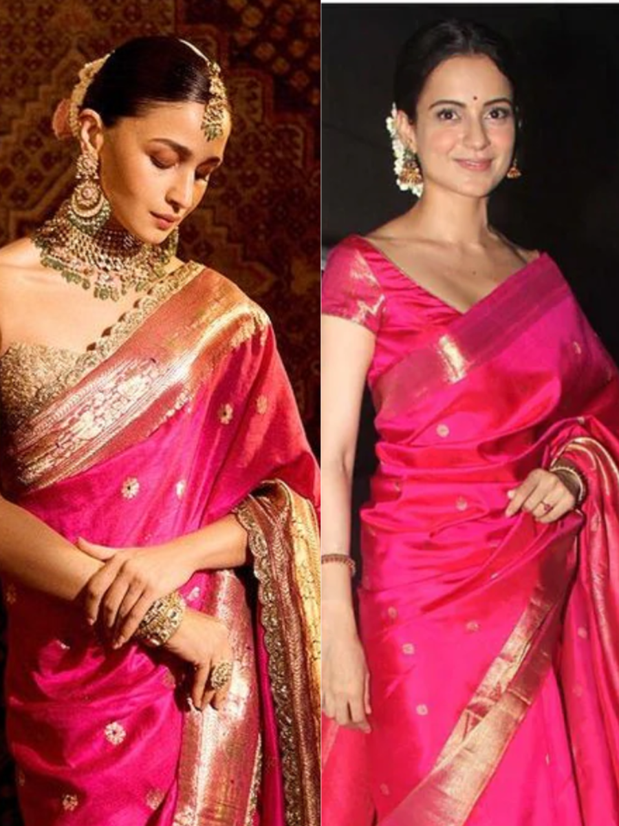 Kangana Ranaut to Alia Bhatt: 10 pink saree looks by Bollywood actresses