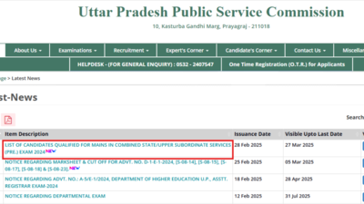 UPPSC PCS Prelims result 2024 declared at uppsc.up.nic.in: Check direct link here