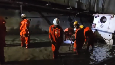  Over 500 rescuers continue operation to save trapped workers at SLBC tunnel