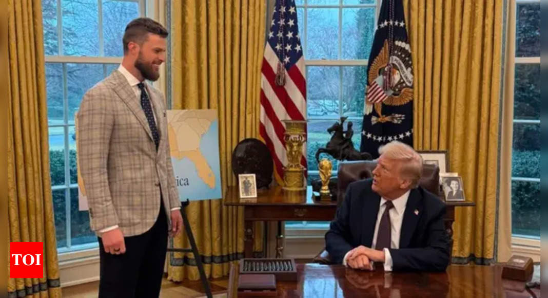 Chiefs Kicker Harrison Butker meets President Donald Trump at White House while Eagles are still awaiting invitation