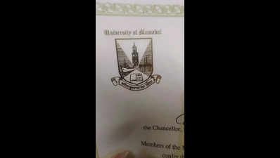 Convocation certs of ‘University of Mumabai’ reach colleges, MU red-faced by spelling gaffe