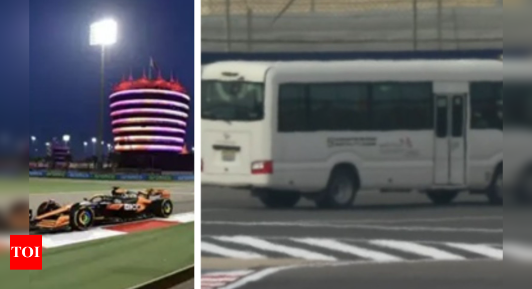 Another surprise at Formula 1 Bahrain testing! Now a bus leads to a halt