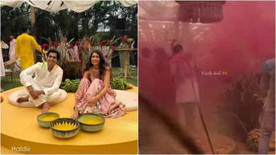 Ashutosh Gowariker's son Konark Gowariker and Niyati Kanakia's wedding festivities begin with haldi, dance and early Holi bash