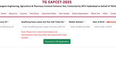 Ts eamcet 2025 पंजीकरण eapcet.tgche.ac.in पर शुरू होता है, TG eApcet 2025 के लिए आवेदन करने के लिए सीधे लिंक की जाँच करें