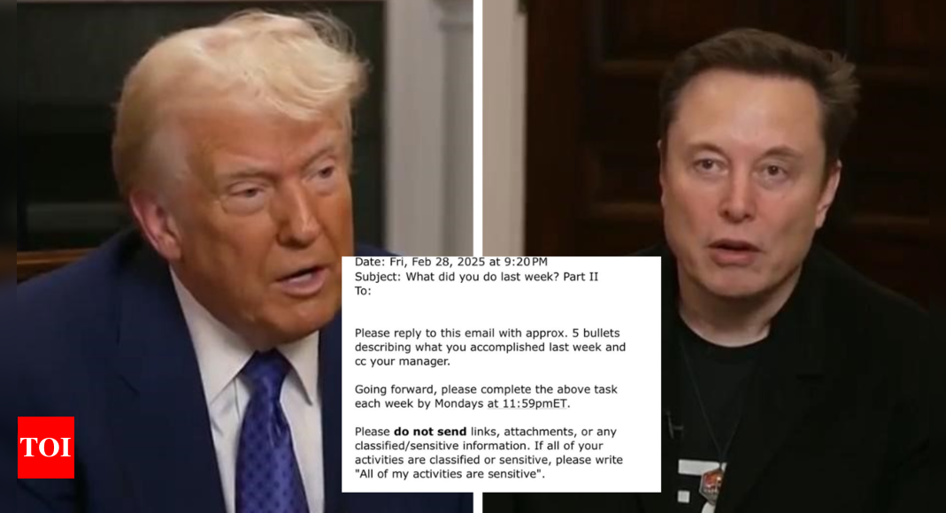 ‘What did you do last week? Part II’: Trump, Musk double down on federal worker accountability with 'new reporting rule'