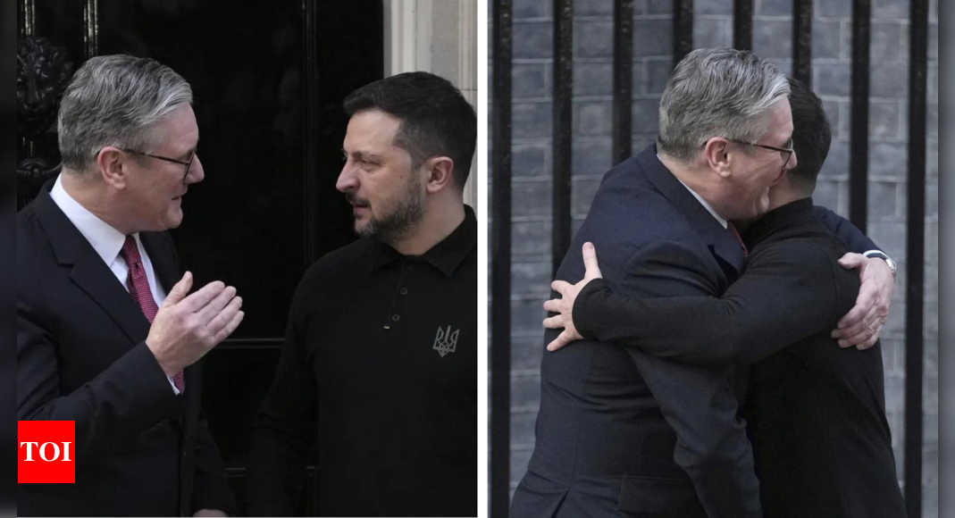 Starmer 'welcomes' Zelenskyy with hugs, handshakes at 10 Downing Street