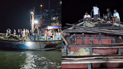 Fishing boat from Uttan damaged in deep sea by a private cargo vessel