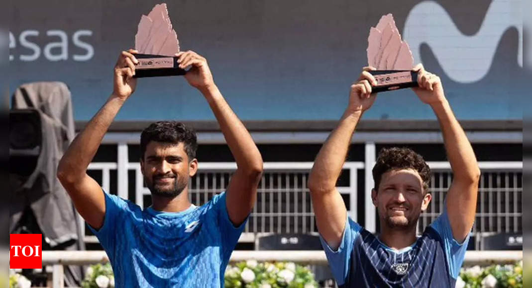 Rithvik Bollipalli wins Chile Open doubles title with Nicolas Barrientos | Tennis News – The Times of India