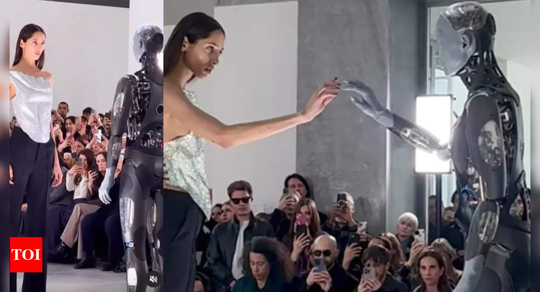 Is technology replacing models? Model Yasmin Wijnaldum's jaw-dropping runway moment with a robot