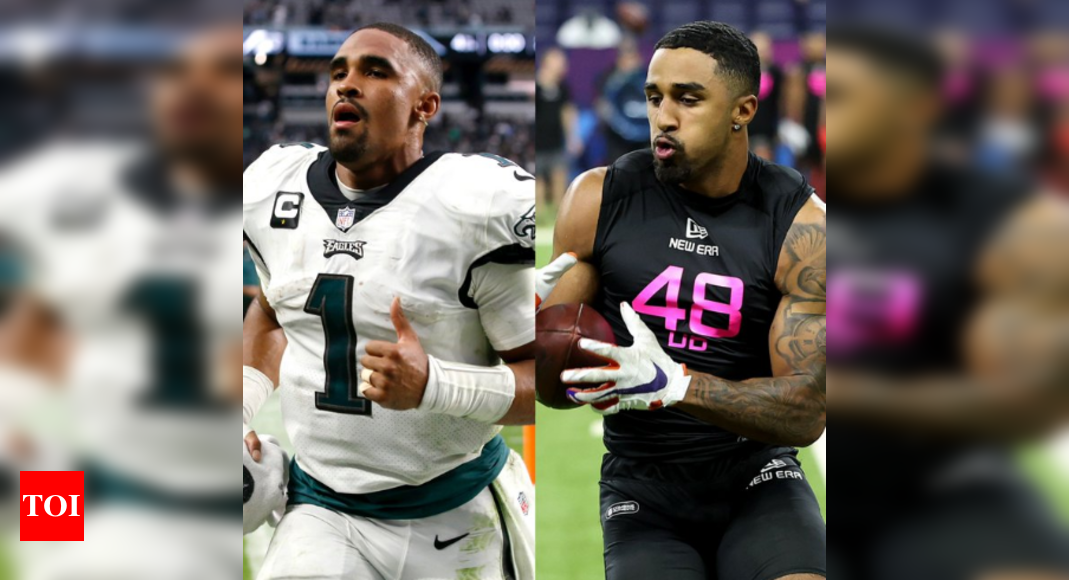 This Player Is Going Viral at the NFL Combine for Being Jalen Hurts’ Long-Lost Twin