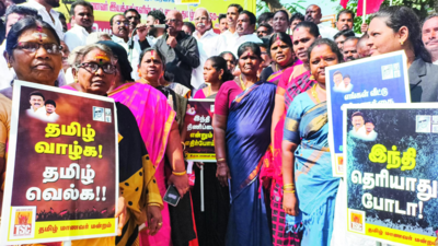 Protest against three-language policy in Tamil Nadu reaches Dallas