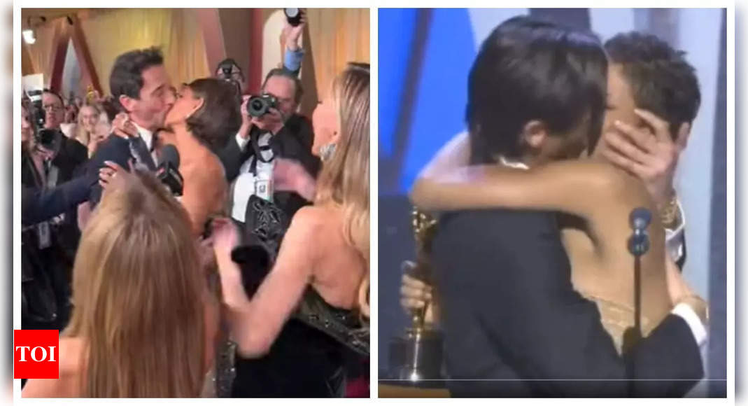 Oscars 2025: Halle Berry and Adrien Brody recreate their ICONIC 2003 kiss on the red carpet - WATCH