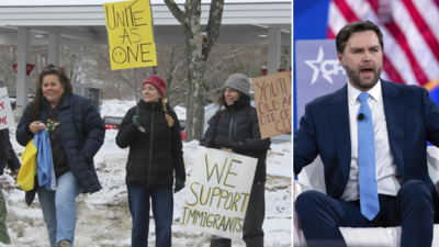 Watch: JD Vance asked if he's 'Putin's puppet' during Vermont ski trip